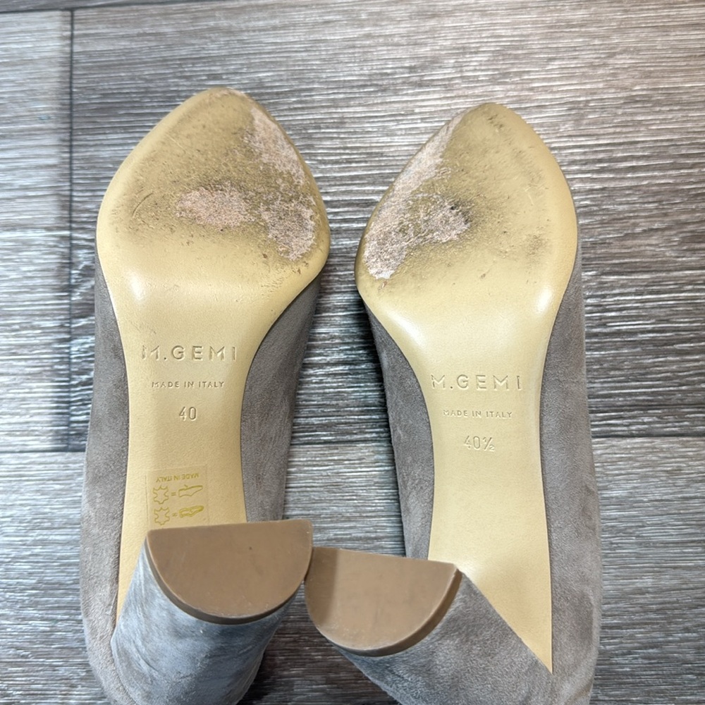 M.Gemi suede leather hand made heels made of Italy woman’s size 9.5 (b11) - Picture 6 of 8